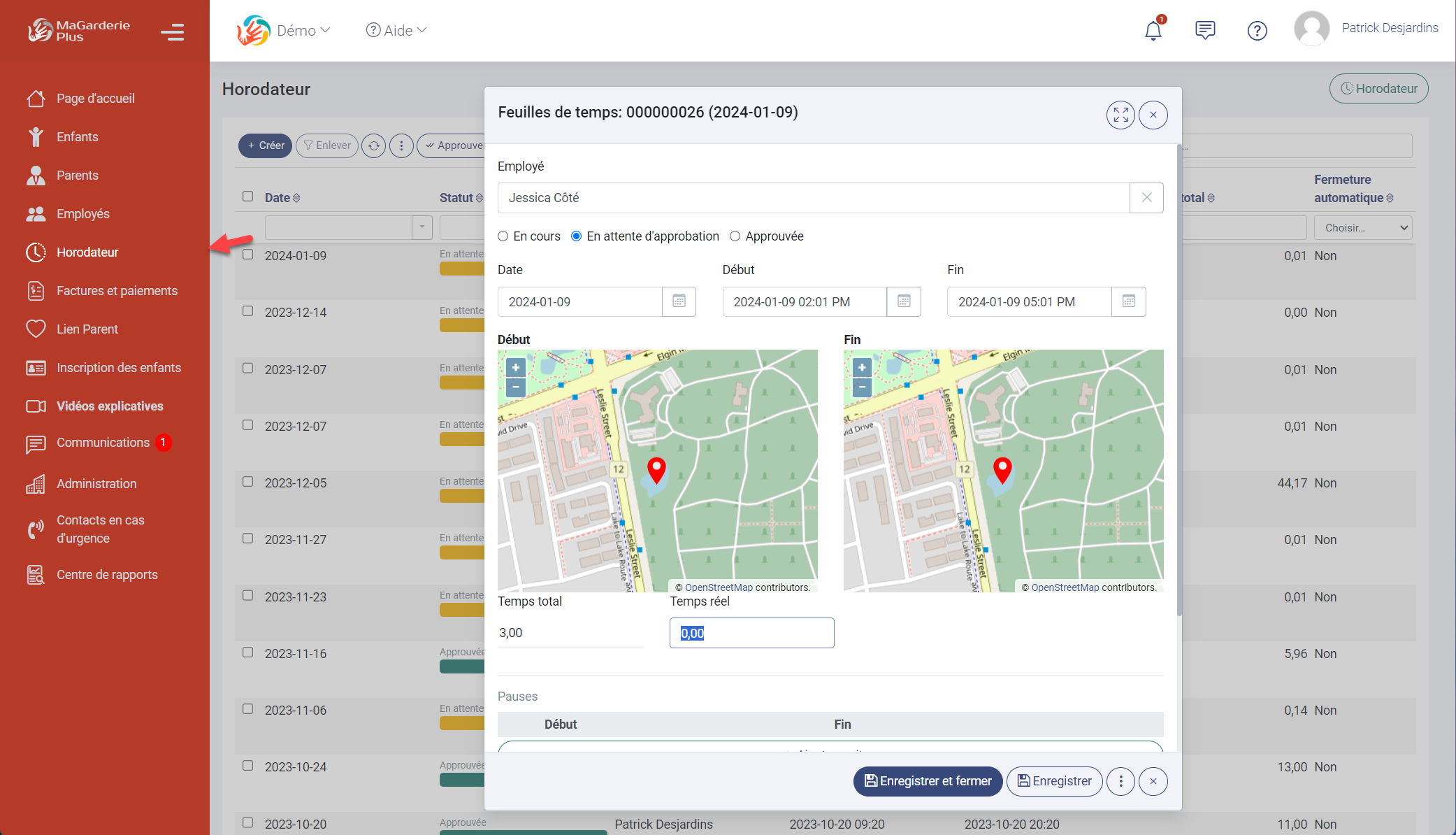 MaGarderie Plus: Module de paie