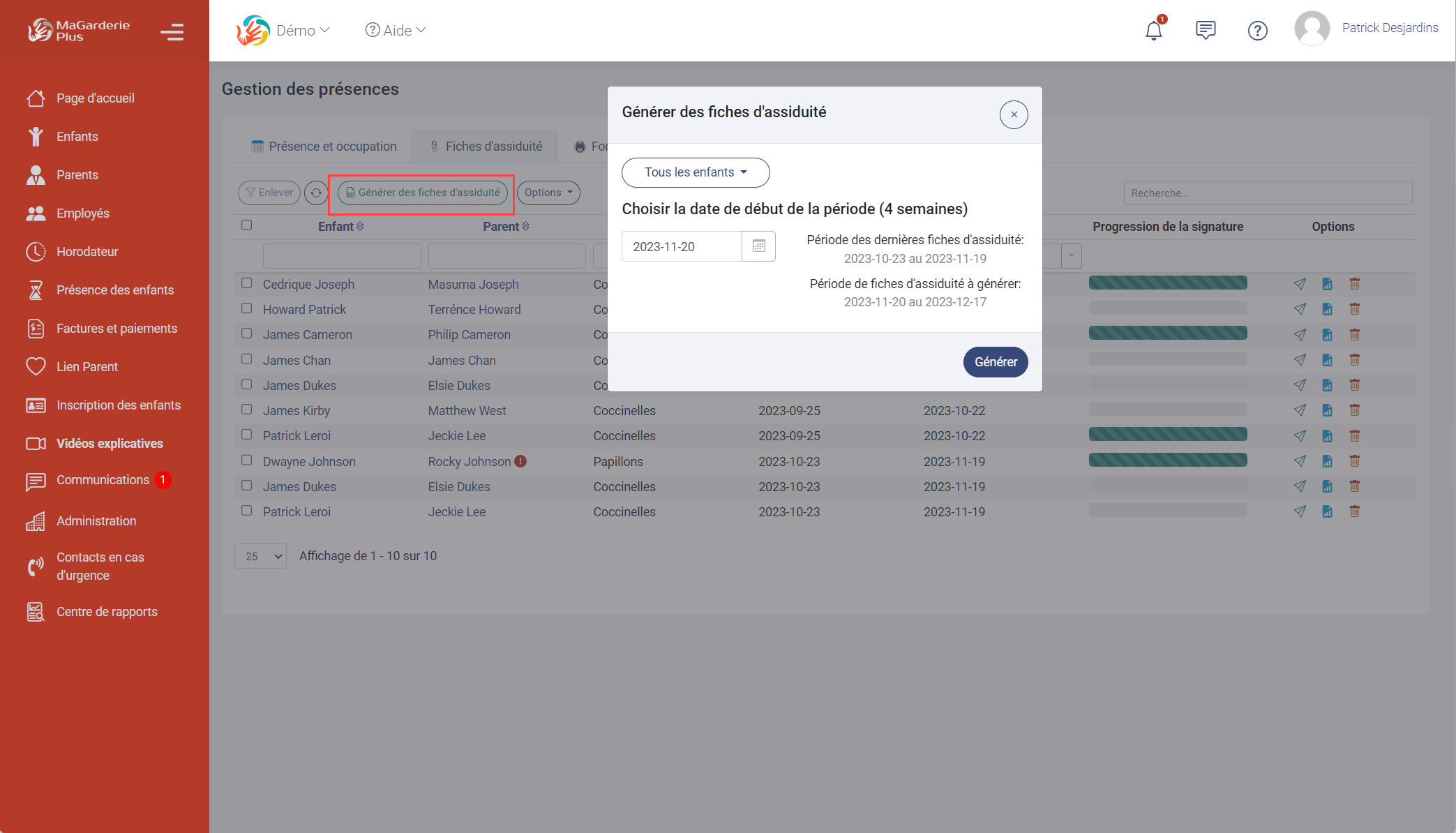 MaGarderie Plus: Présence des enfants de A à Z et au-delà