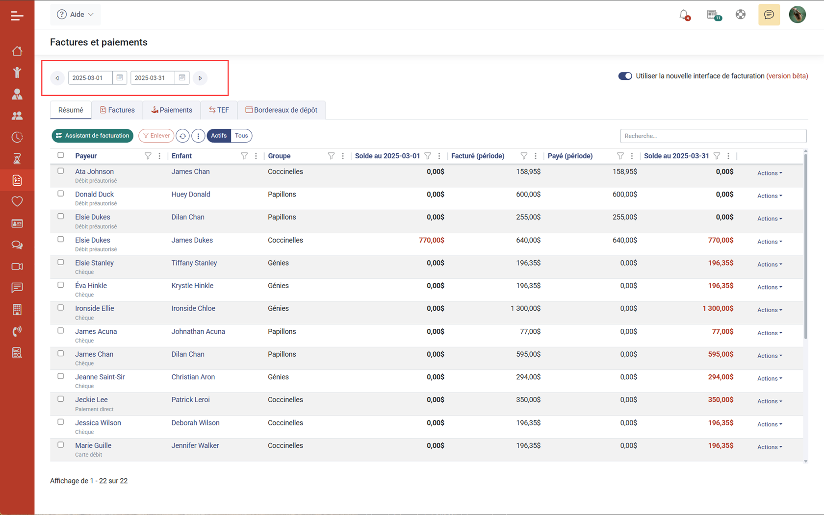 Les dernières améliorations du module de facturation
